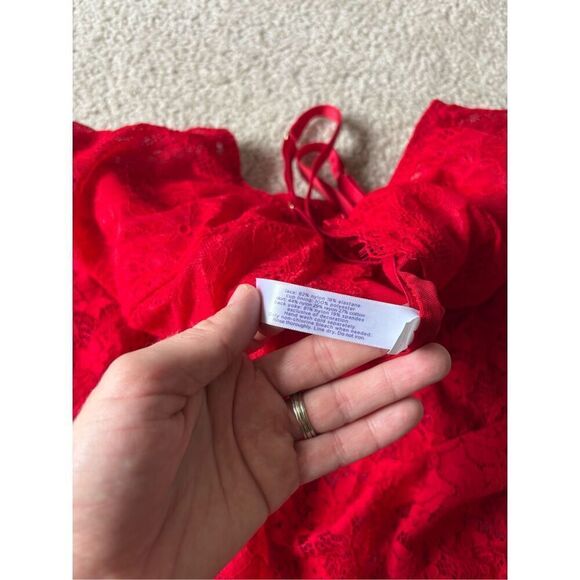 Cacique Lace Lingerie Baby Doll Sleep Gown Size 26 28 44DD Strappy Romantic Vale - Picture 8 of 8